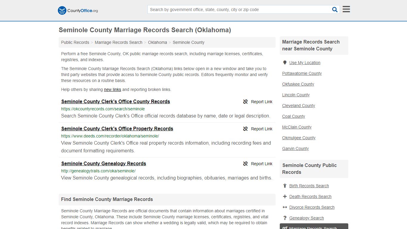 Marriage Records Search - Seminole County, OK (Marriage ...